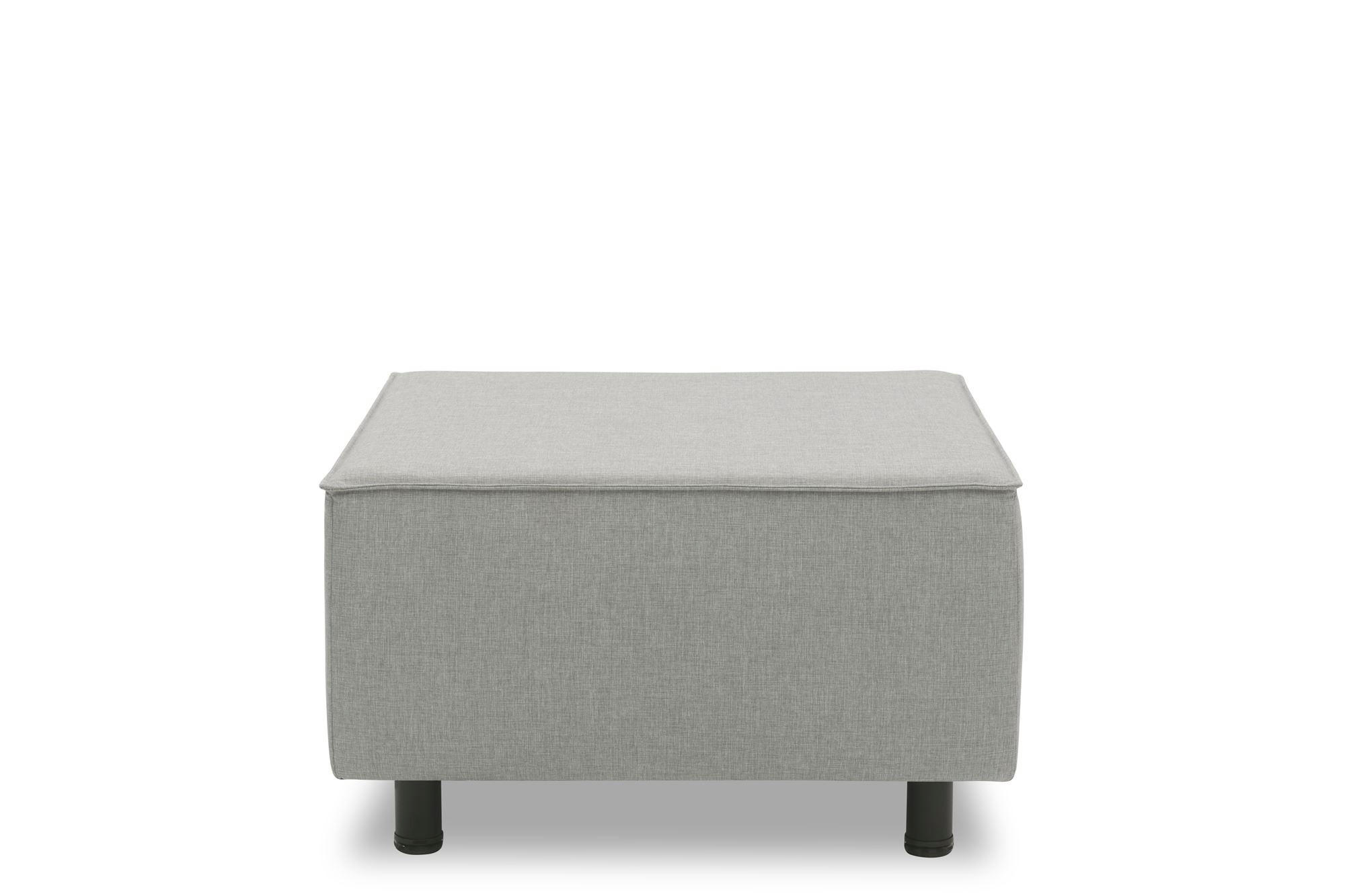 GARTENLOUNGE-HOCKER Brandie 73x43x73 mit Outdoorbezug in silber - Silberfarben, Kunststoff (73/43/73cm) - 58aufmkessel
