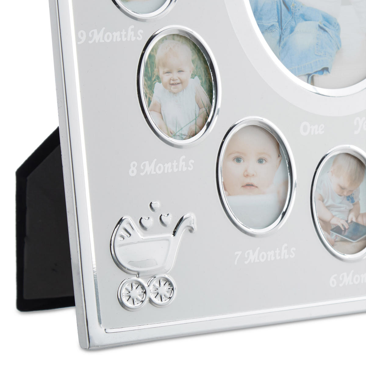 BABYBILDERRAHMEN - Weiß, Papier/Metall (24/29/1cm) - Relaxdays