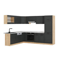 ECKKÜCHE R-Line, Anthrazit Landhaus/Goldkraft Eiche, 287 x 227 cm, AP Marmor - Honigeiche/Anthrazit, Holzwerkstoff (287/206.8/60cm) - Vicco