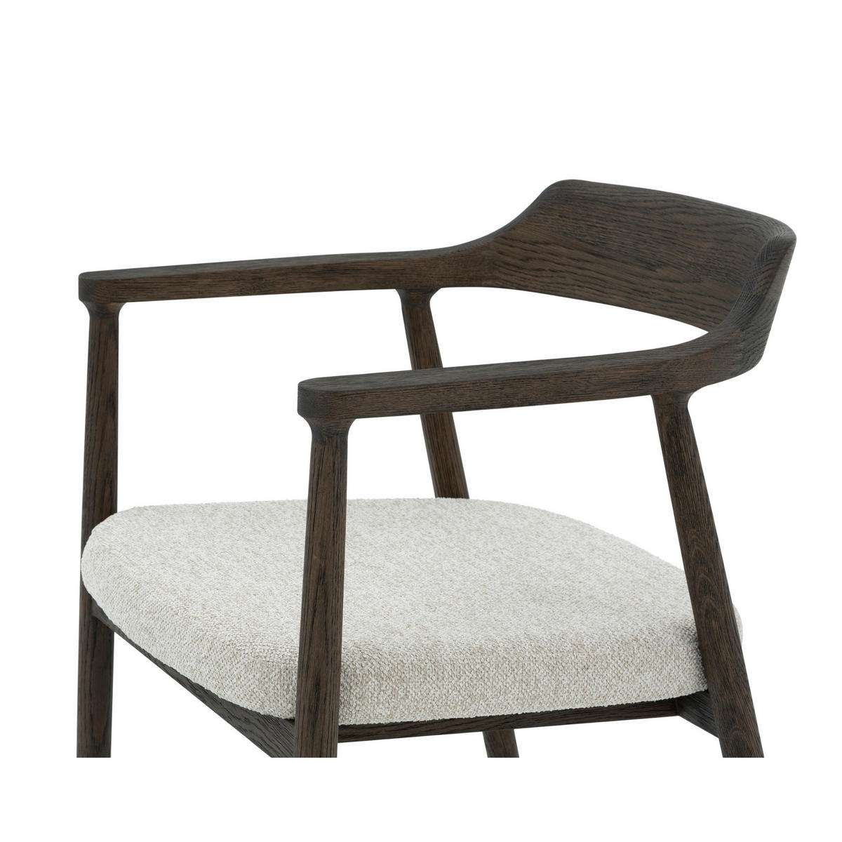 ESSZIMMERSTUHL Bergen beiger Sitz - Braun, Holz (58/77/59cm) - WOODEK