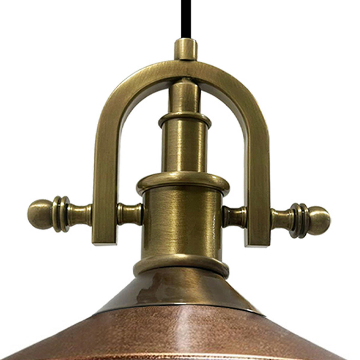PENDELLEUCHTE Asletl-Marine - Kupferfarben, Metall (41/41/28cm) - Bamyum