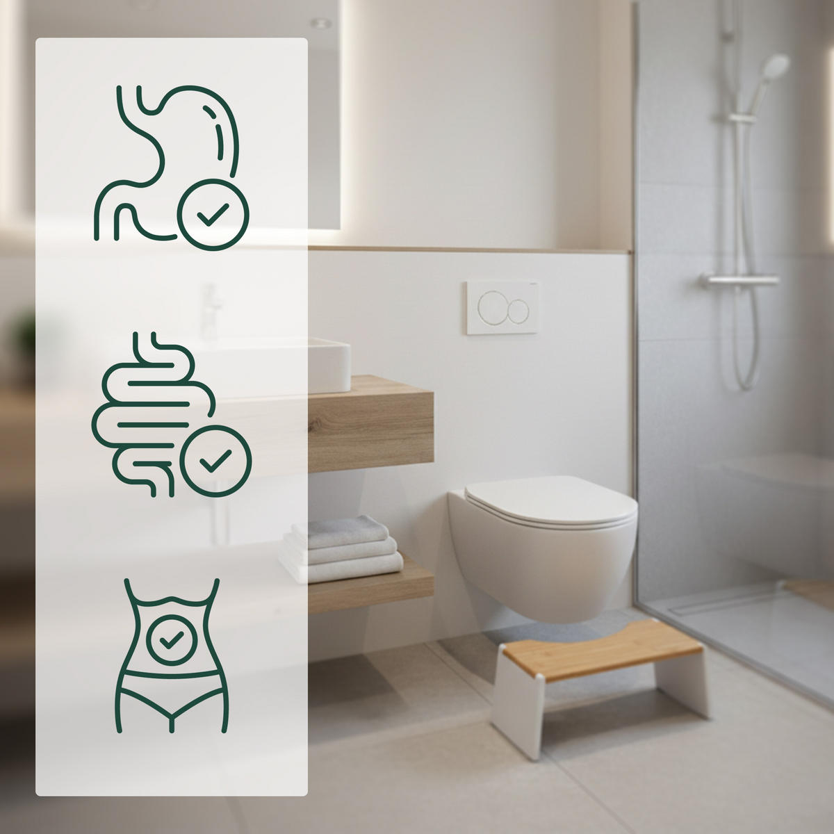 WC podnožka - viacfarebná, kov/drevo (43.5/19/20cm) - Relaxdays