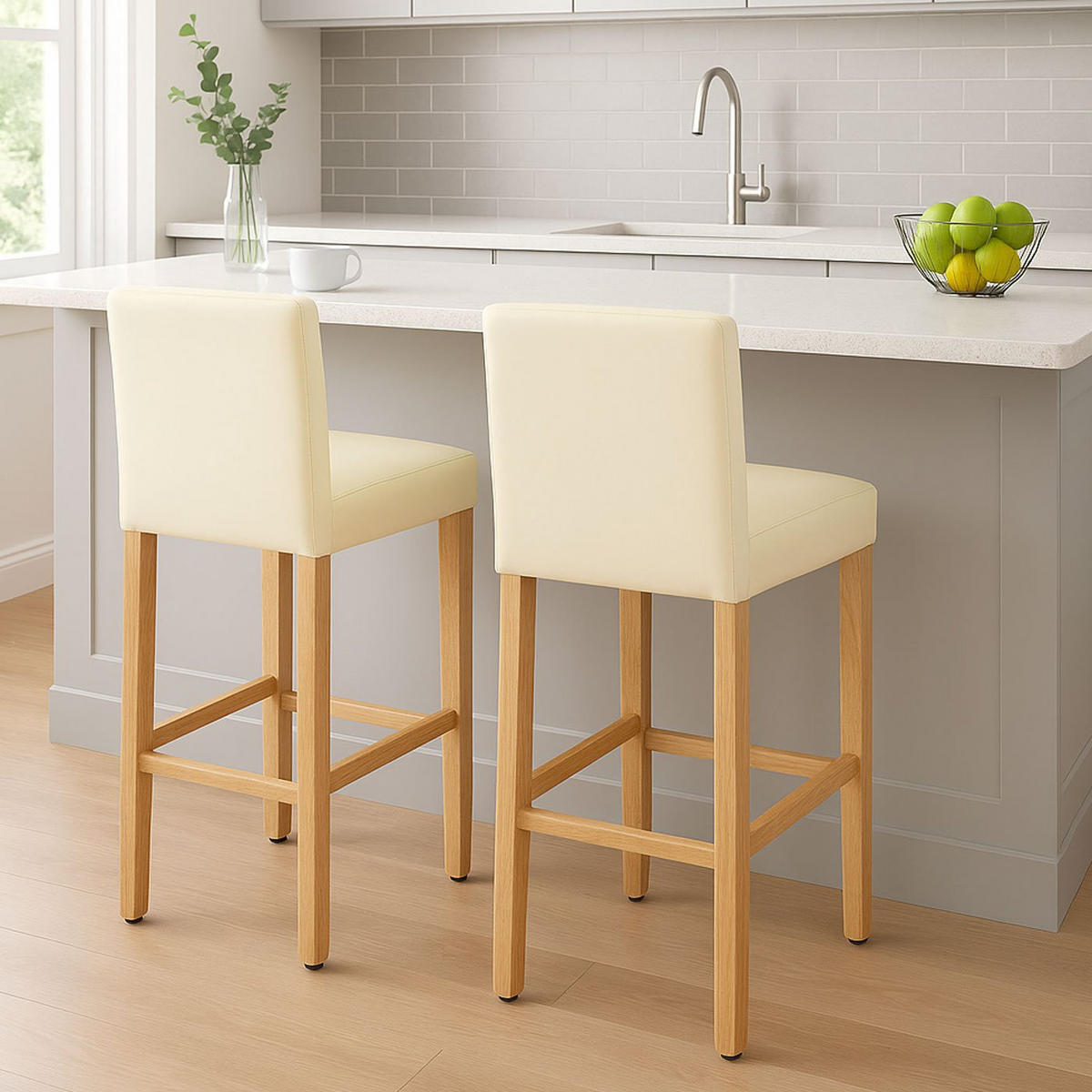 BARHOCKER Beige 2er-Set - Beige, Textil (41/109/50cm) - MCW