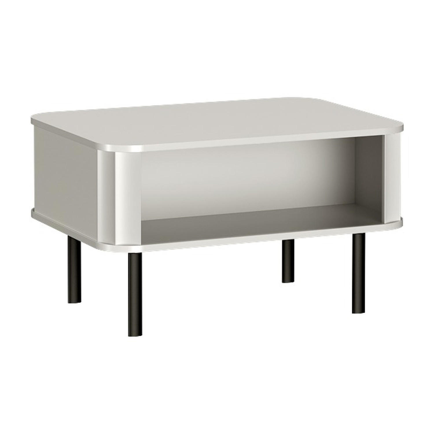 COUCHTISCH Novado NO-10 92 x 67 x 40 cm Alpinweiß - Weiß, Holzwerkstoff/Metall (67/92/40cm) - Koseto