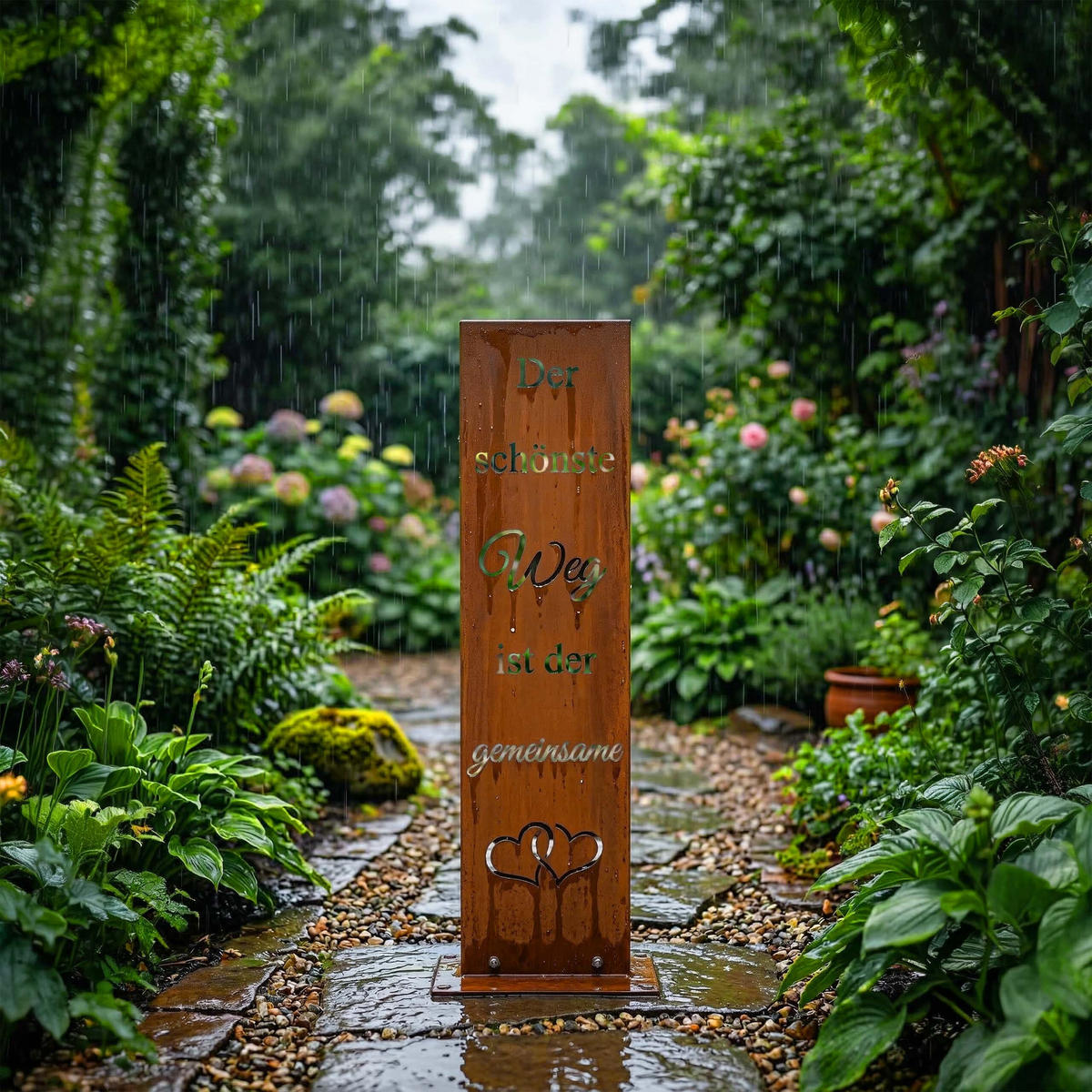 GARTENDEKO - Braun, Metall (15cm) - Relaxdays