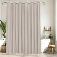DUSCHVORHANG Sandfarben 180 x 200 cm - Sandfarben, Textil (180/200cm)