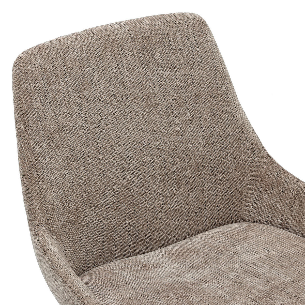 POLSTERSTUHL - 2er-Set - Webstoff / Eiche massiv - Taupe, Eichenholz/Holz (53/83/54cm) - home24