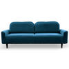 BETTSOFA FILO Blau Velours-Stoff mit Schlaffunktion - Petrol, Holz (244/92/102cm) - MASSENO