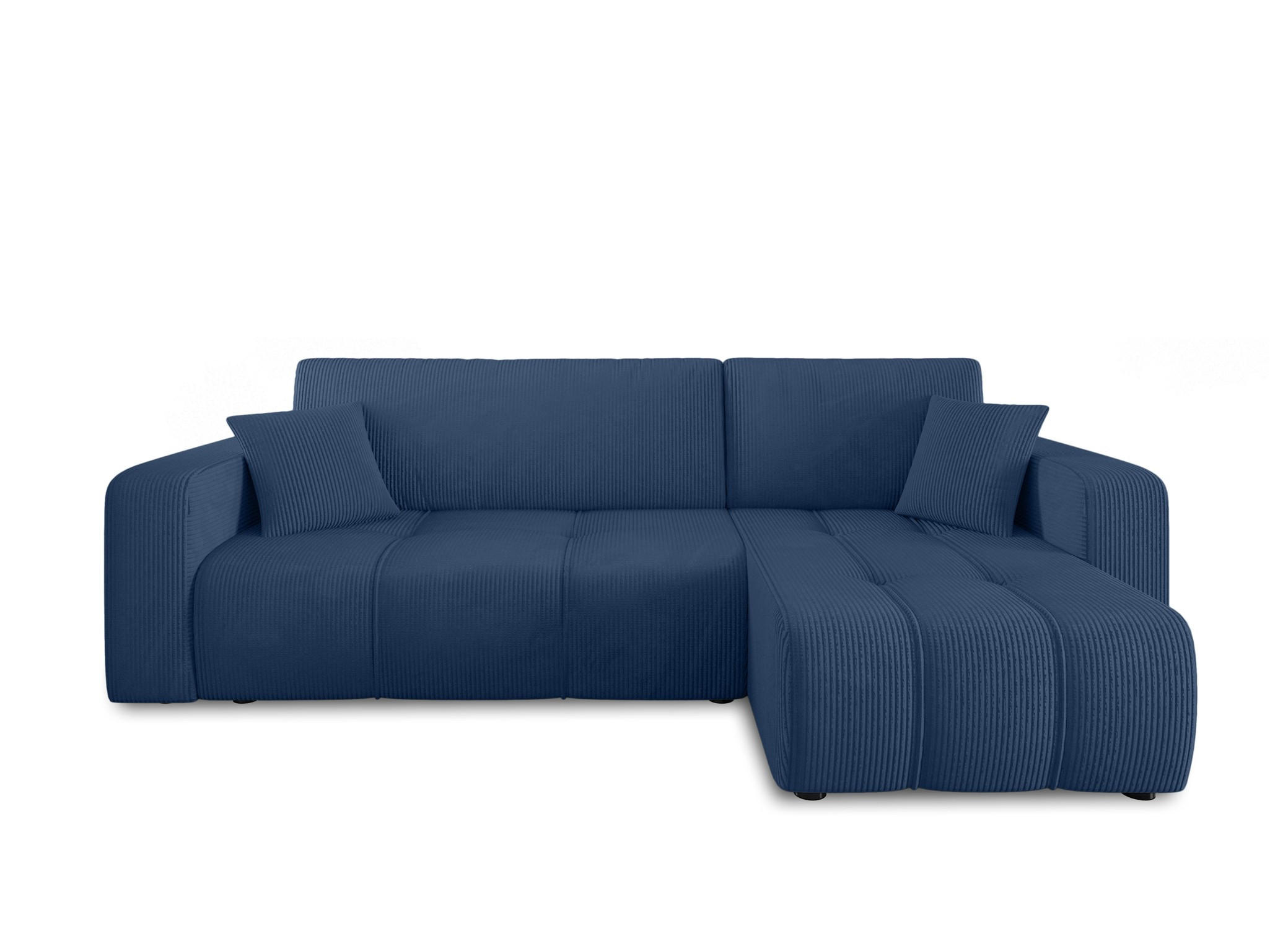 ECKSOFA Dagny Mit Schlaffunktion - Blau, Holzwerkstoff/Textil (248/146cm) - Fun Möbel