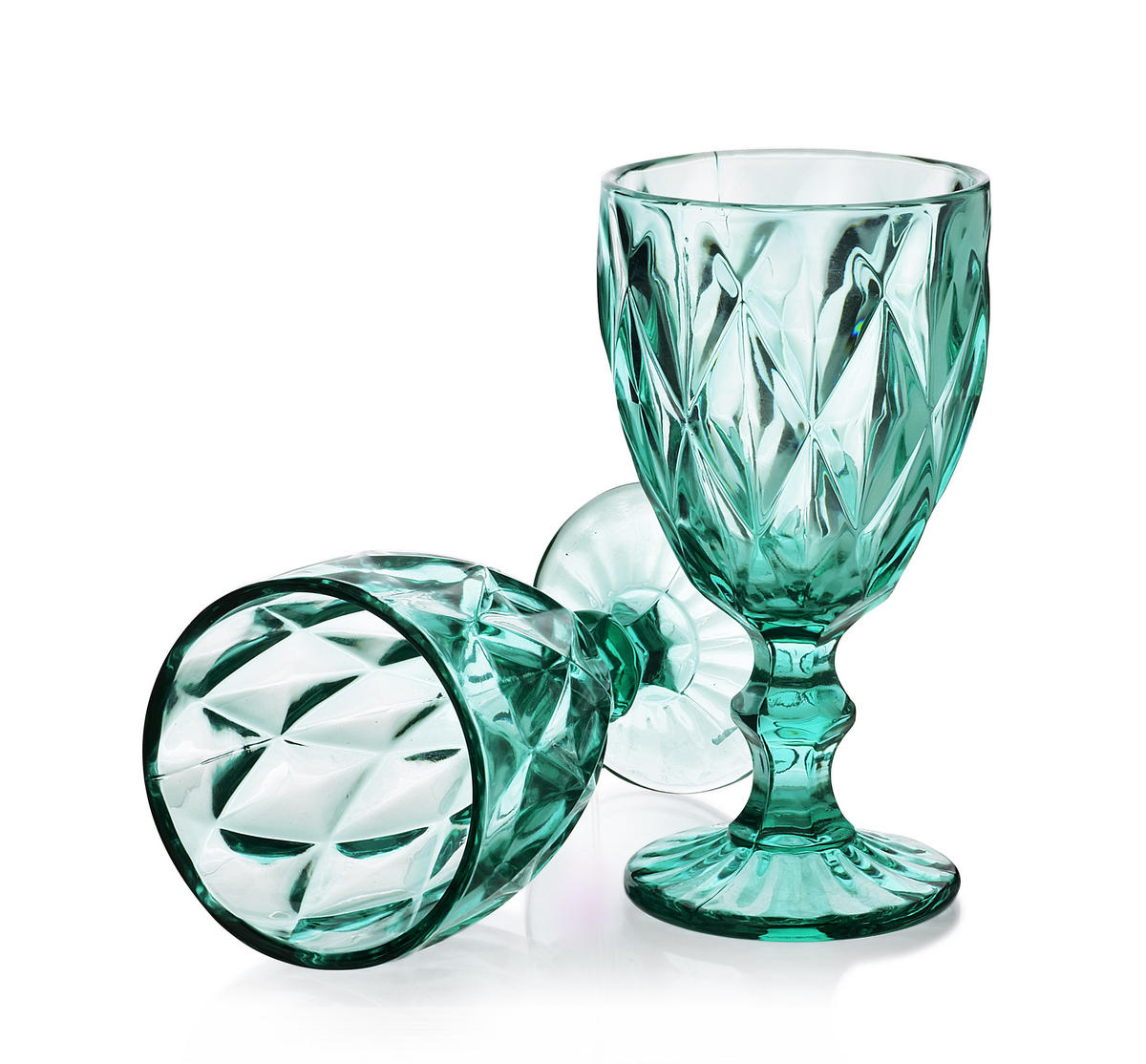 WEINGLAS-SET Elise Grün 26.5/19/15 cm Glas - Grün, Glas (0.3L) - Mondex