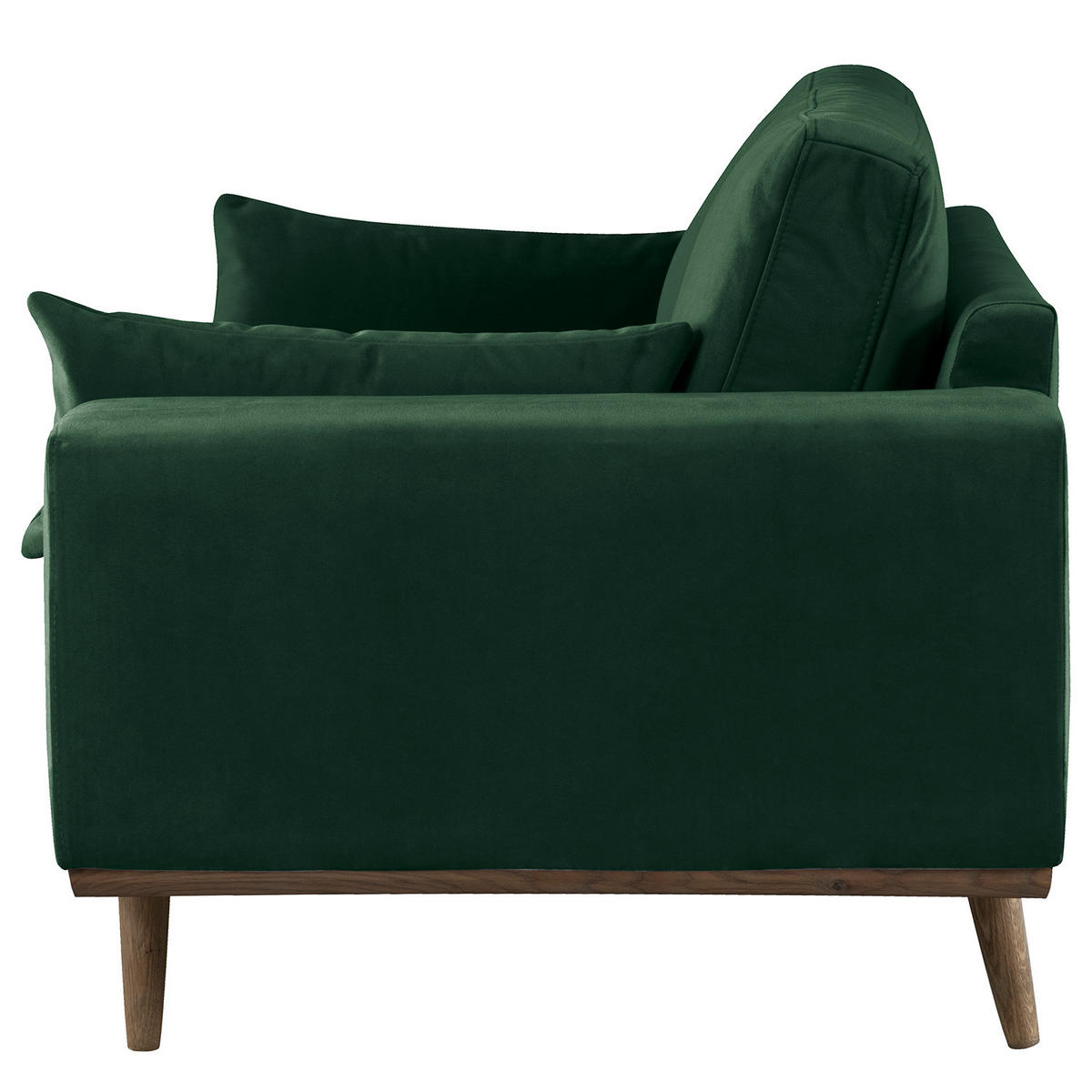 2-SITZER SOFA - Eichefarben/Grün, Eichenholz/Textil (197/81/88cm) - home24