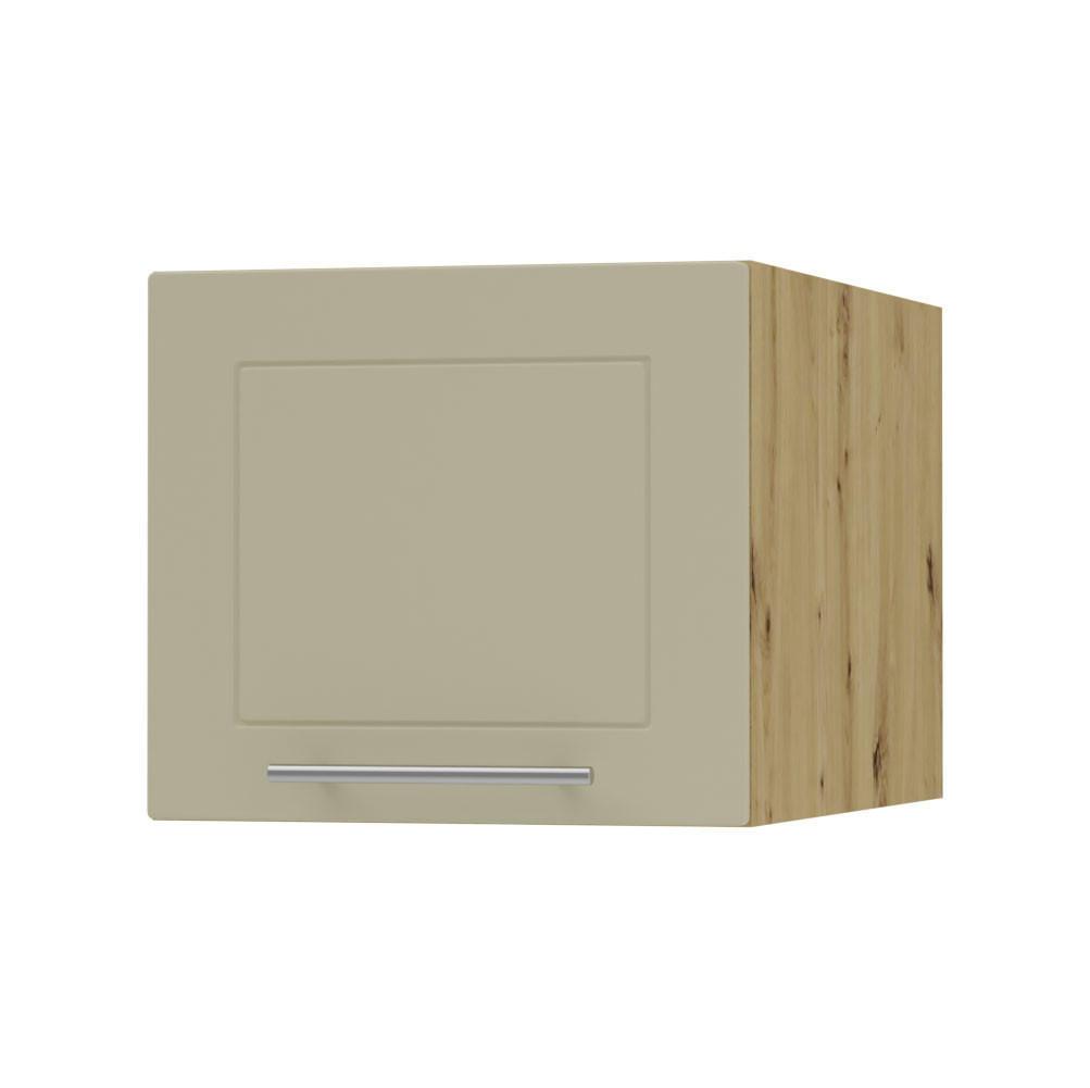 KLAPPHÄNGESCHRANK Kvantum W6B/40 Vanille Matt / Eiche Artisan Matt 40 / 59 / 36cm - Creme/Eiche Artisan, Holz/Holzwerkstoff (40/36/59cm) - Feldmann-Wohnen