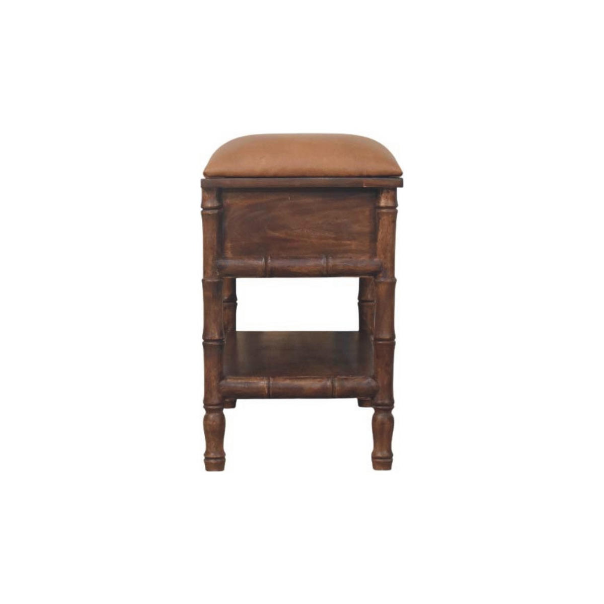 GARDEROBENBANK Roasted-Almond-Finish, 2 Schubladen, 1 offenes Regal, Braun - Braun, Holz (35/55/90cm) - Artisan Furniture