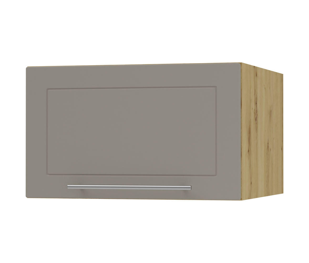 KLAPPHÄNGESCHRANK Kvantum W6B/50 Beige Matt / Eiche Artisan Matt 50 / 59 / 36cm - Beige/Eiche Artisan, Holz/Holzwerkstoff (50/36/59cm) - Feldmann-Wohnen