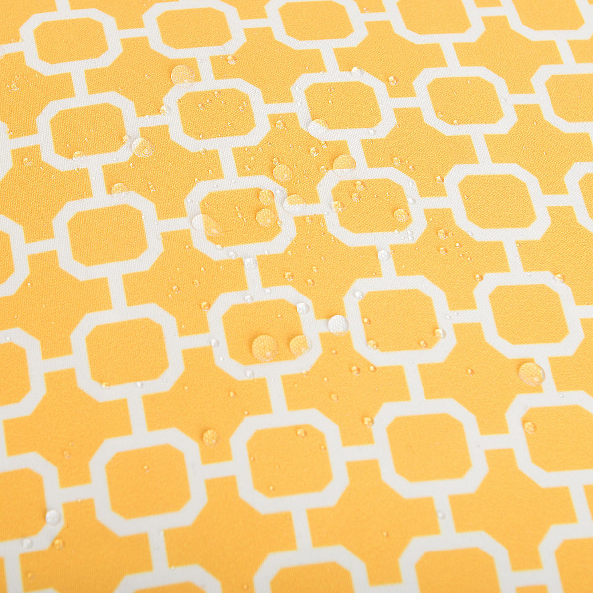 GARTENKISSEN gelb Muster 40/40 cm Astakos - Goldfarben, Textil (40/40cm) - Beliani