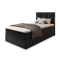 POSTEL BOXSPRING GLOS 80x200 cm, s matrací a úložným prostorem, černá - černá, kompozitní dřevo/textil (80/200cm) - MASSENO