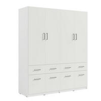 KLEIDERSCHRANK TAVORA 05 - 180,3×197,5×53,5 cm 2 Türen mit Kleiderstange Weiß / Hochglanz - Weiß Hochglanz, Holz/Holzwerkstoff (180/197/53cm) - Milaros Markt