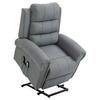 MASSAGESESSEL Wärmefunktion Massagestuhl Aufstehfunktion Fernbedienung Leinen - Grau, Textil (91/106/90cm) - HOMCOM