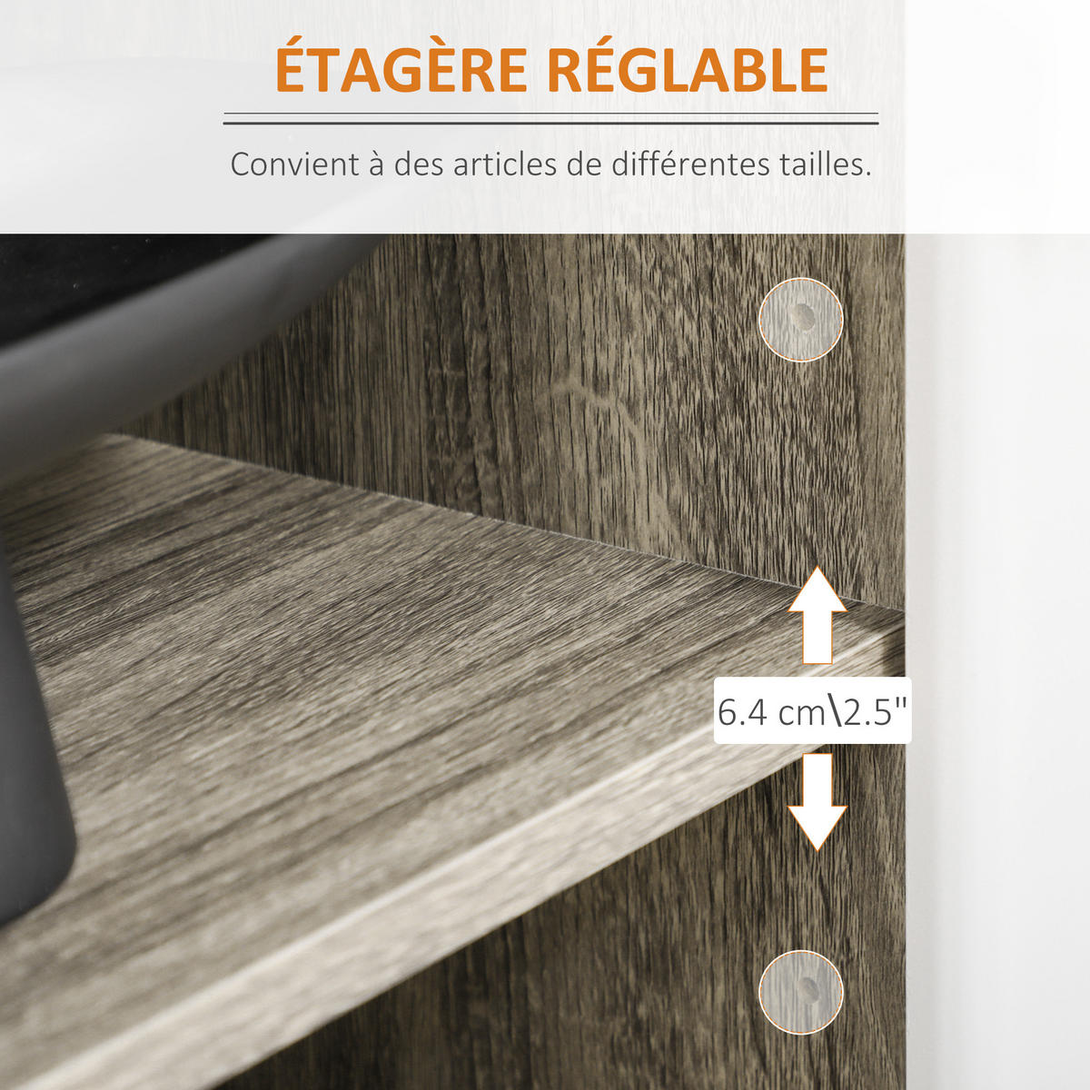SIDEBOARD Weiß/Grau, 4 Türen, 120/35/77,4 cm - Grau, Holz (120/77.4/35cm) - PANGIVO