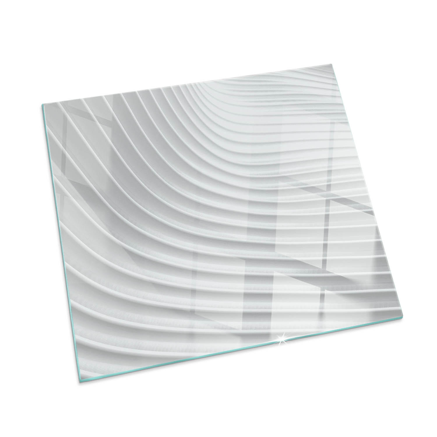 GLASPLATTE für Kamin 60x60 cm Weiß - Weiß, Glas (60/60/0.4cm) - ArtPrintCave