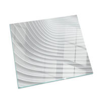 GLASPLATTE für Kamin 60x60 cm Weiß - Weiß, Glas (60/60/0.4cm) - ArtPrintCave