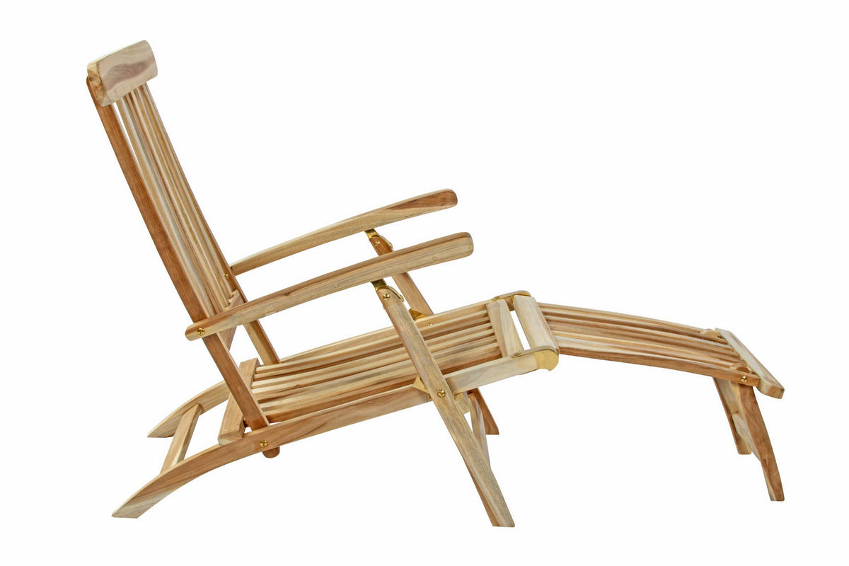 GARTENLIEGE PUCCON - Beige, Holz (150/100/60cm) - SAM