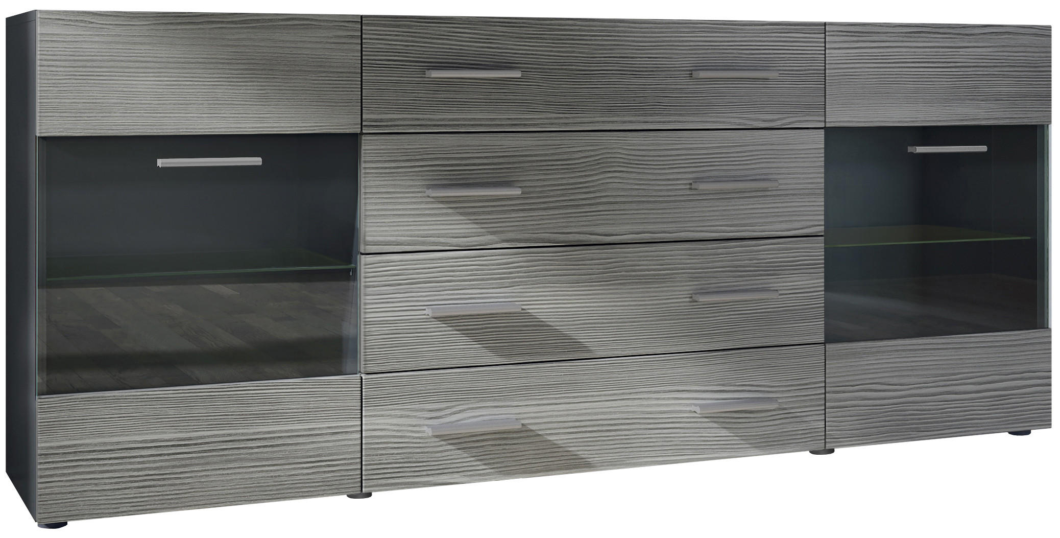 Vladon Sideboard Anthrazit 166x72x35 cm