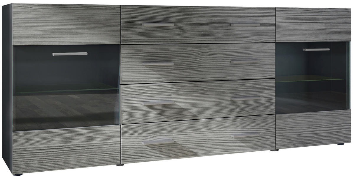 SIDEBOARD Carlos Avola-Anthrazit - Anthrazit, Holzwerkstoff (166/72/35cm) - Vladon