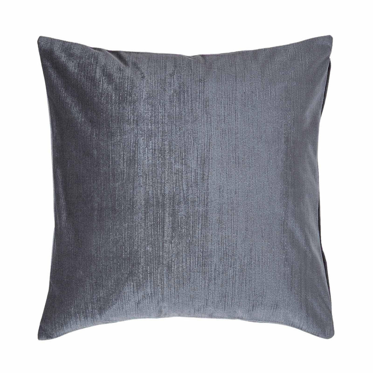 KISSENHÜLLE Samt grau 45/45 cm - Dunkelgrau, Textil (45/45cm) - Homescapes