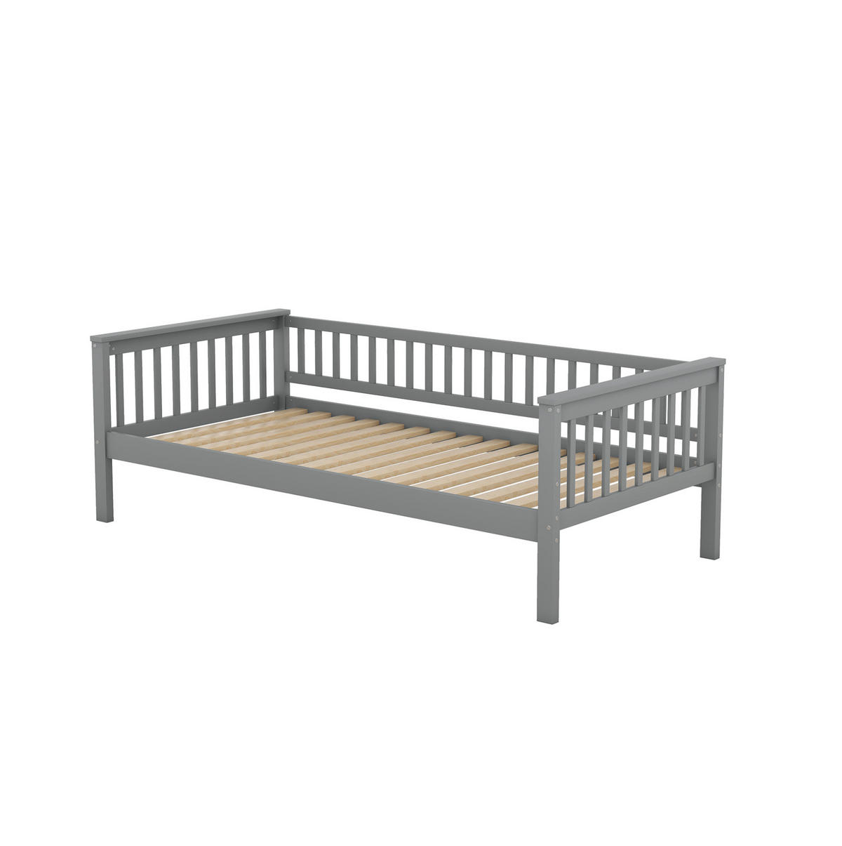 ETAGENBETT 90/200 cm mit 2 Schubladen und Umbaufunktion zu 2 Einzelbetten, Kiefer/MDF, Grau - Grau, Holzwerkstoff (90/200cm) - Redom