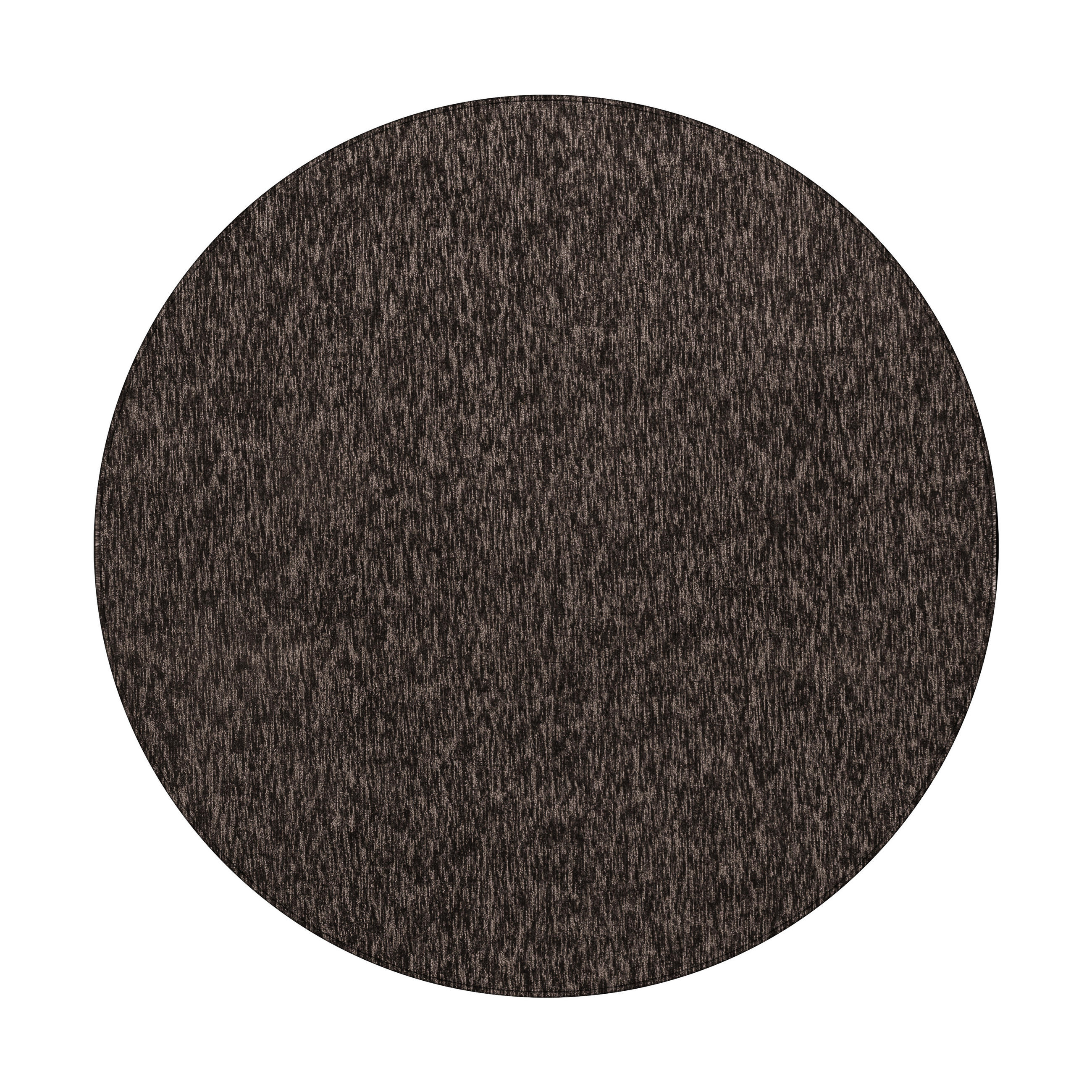 TEPPICH Kurzflor Unifarben Polypropylen saugroboter Wohnzimmer Braun Rund 160x160 - Braun, Textil (160/160cm) - KADIMA DESIGN