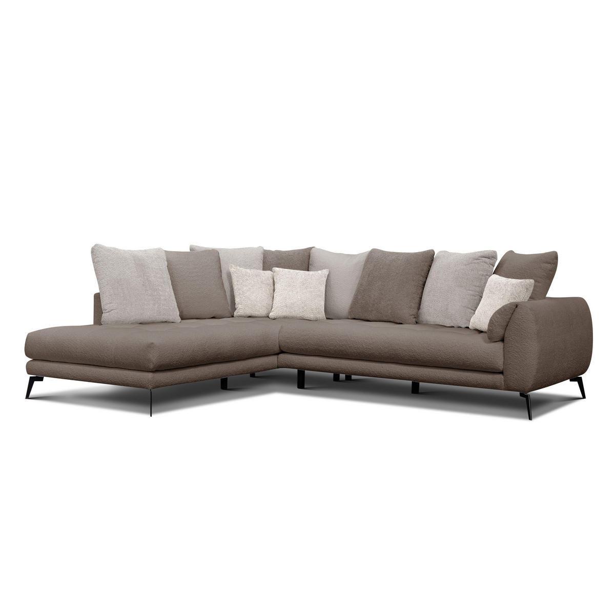 ECKSOFA CALME 5-Sitzer, beige und écru - Beige, Holz/Textil (294/229cm) - Courtois Laville