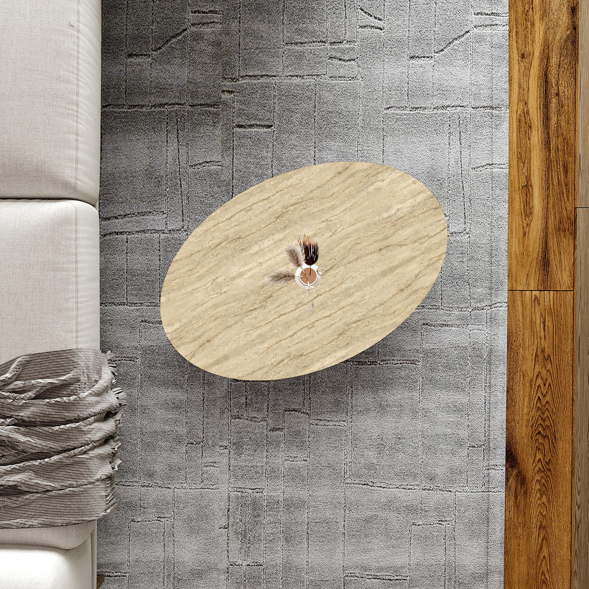 COUCHTISCH Højreby 70/44/43 cm - Beige/Naturfarben, Holz/Holzwerkstoff (70/44/43cm) - [en.casa]