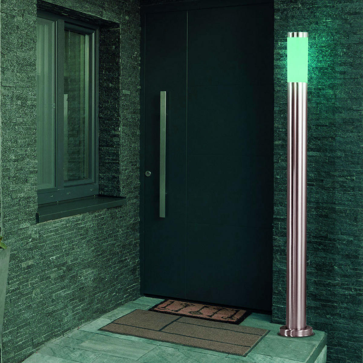 LED WEGELEUCHTE Stehlampe Anthrazit Aluminium - Silberfarben, Metall (12.7/12.7/110cm) - Globo Lighting