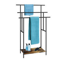 HANDTUCHSTÄNDER - Multicolor, Holzwerkstoff/Textil (68/100/30cm) - Relaxdays