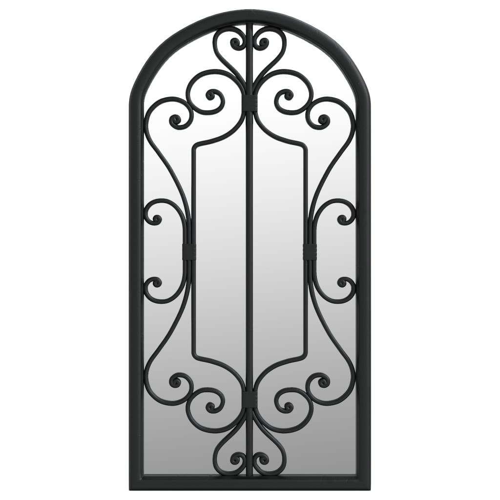 GARTENSPIEGEL Schwarz 70x30 cm Eisen - Schwarz, Metall (30/70/1cm) - furnicato