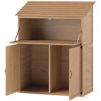 GARTENSCHRANK Klapptisch Naturholz - Braun, Holz (54/136/110cm) - ComfortXL