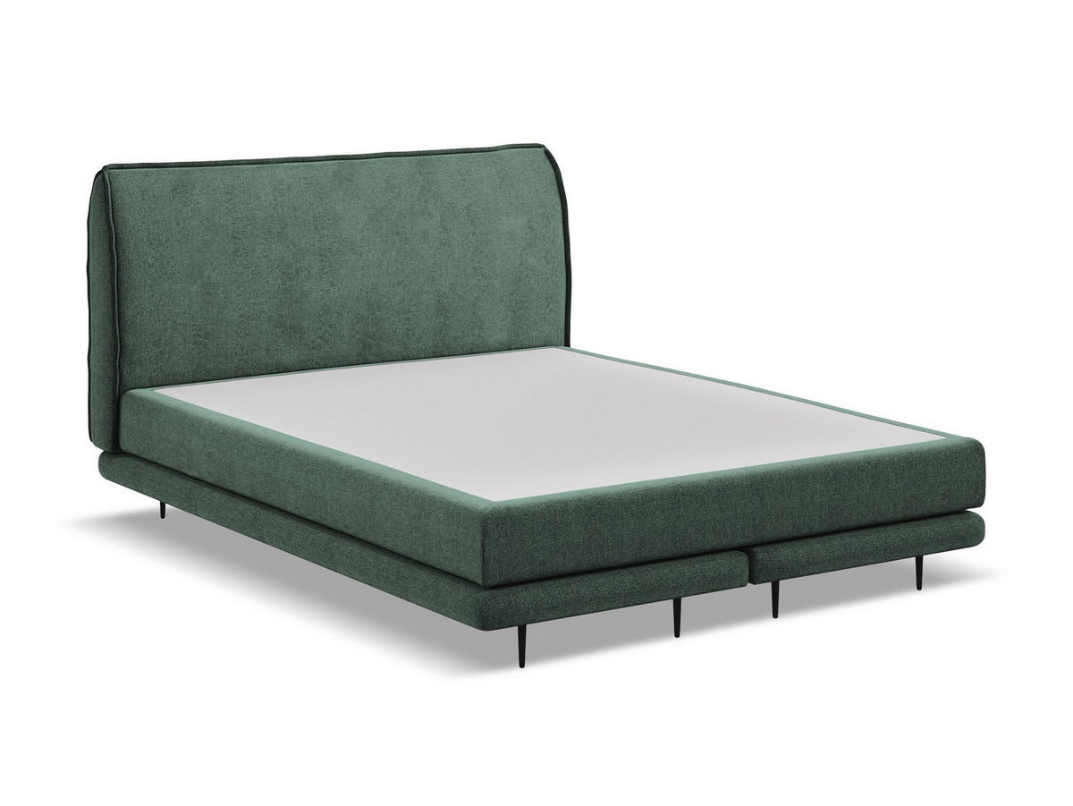 POLSTERBETT mit Bettkasten und Lattenrost 180x228 Beige - Beige/Schwarz, Kunststoff/Textil (160/200cm) - Makamii