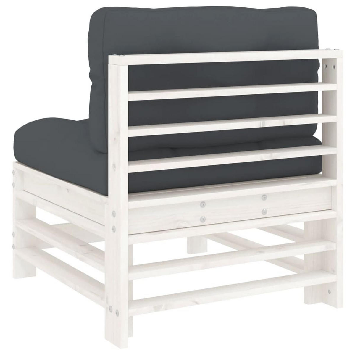 GARTENSOFA HUXAD 63.5/57.5/60 cm （2-SITZER） - Weiß, Holz (63.5/57.5/60cm) - ZMH