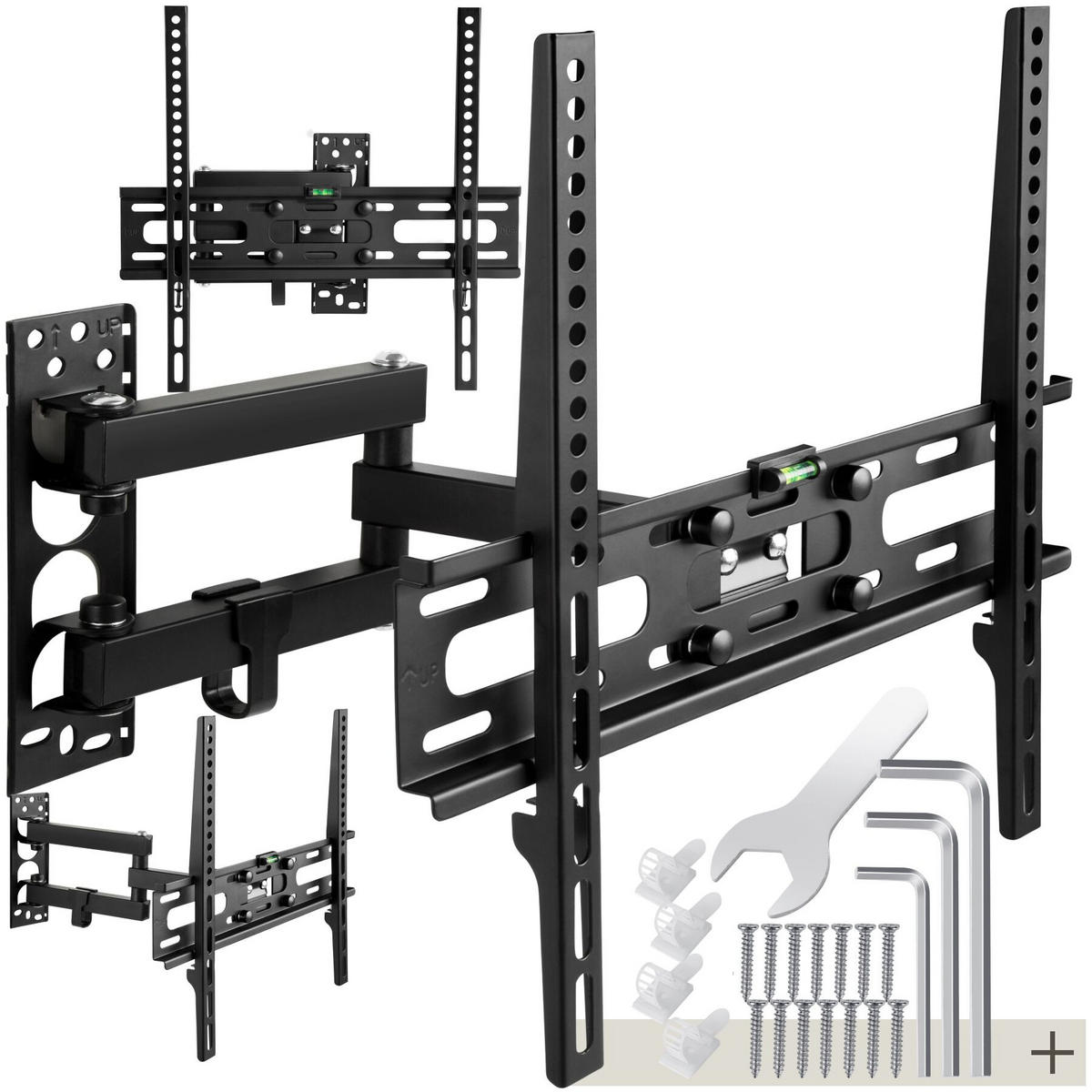 TV-WANDHALTERUNG, bis 50 kg, schwarz - Schwarz, Metall (8.1/43/44.5cm) - tectake