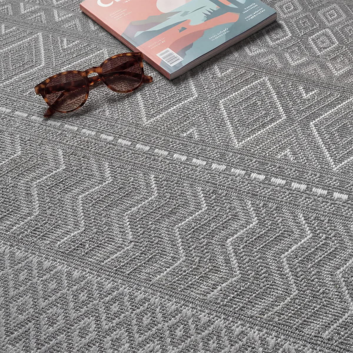 OUTDOORTEPPICH 160/160 cm Vermont 190 - Grau, Kunststoff (160/160cm) - Paco Home