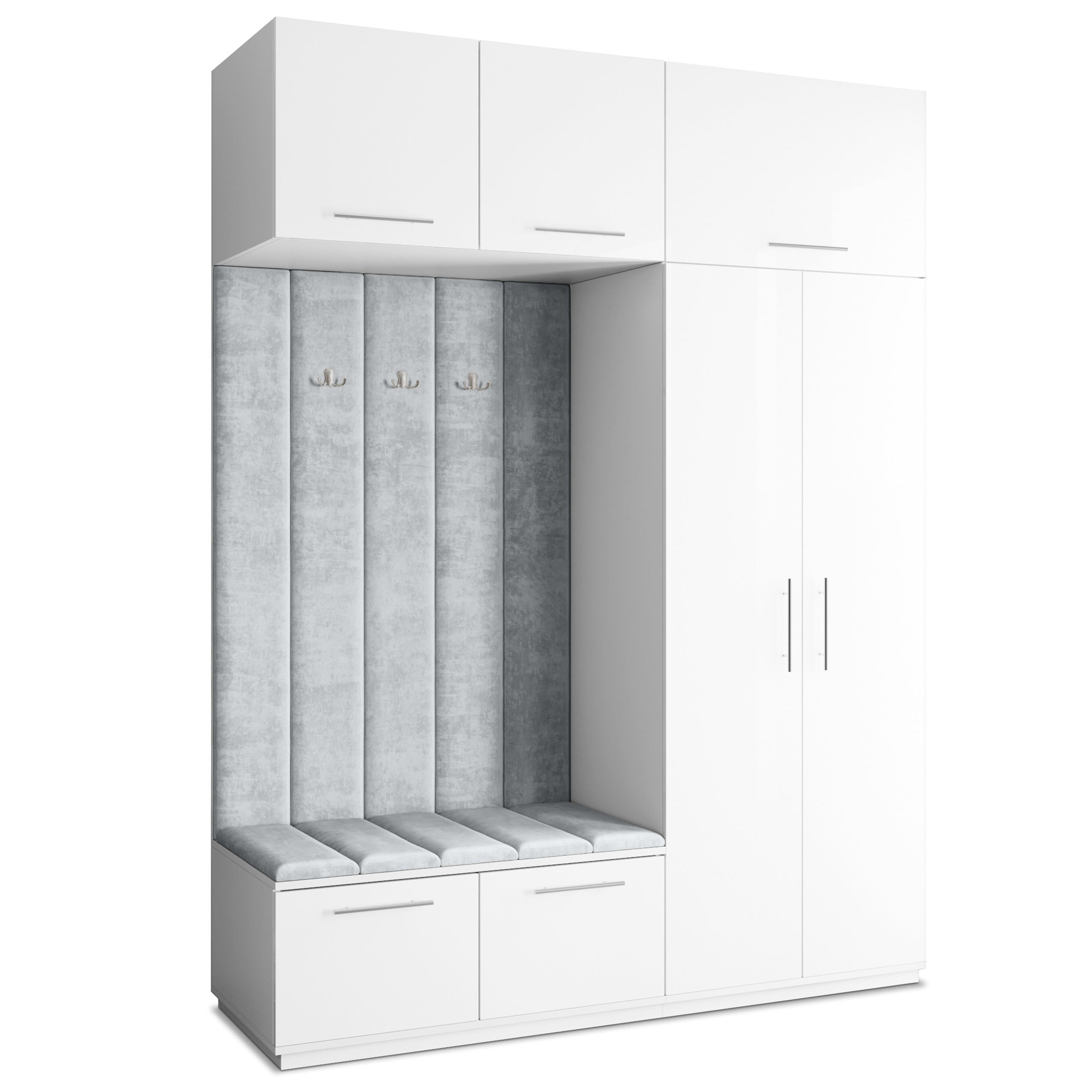 GARDEROBENSCHRANK REMA 180/240/60 cm Modern Weiß - Weiß, Holzwerkstoff (180/240/60cm) - MASSENO