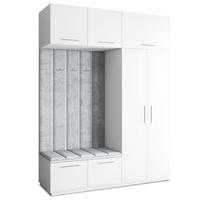GARDEROBENSCHRANK REMA 180/240/60 cm Modern Weiß - Weiß, Holzwerkstoff (180/240/60cm) - MASSENO