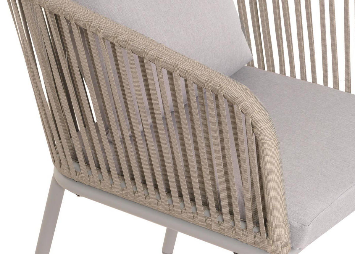 GARTENGARNITUR Grau 7-teilig-Set - Grau, Metall - MCW