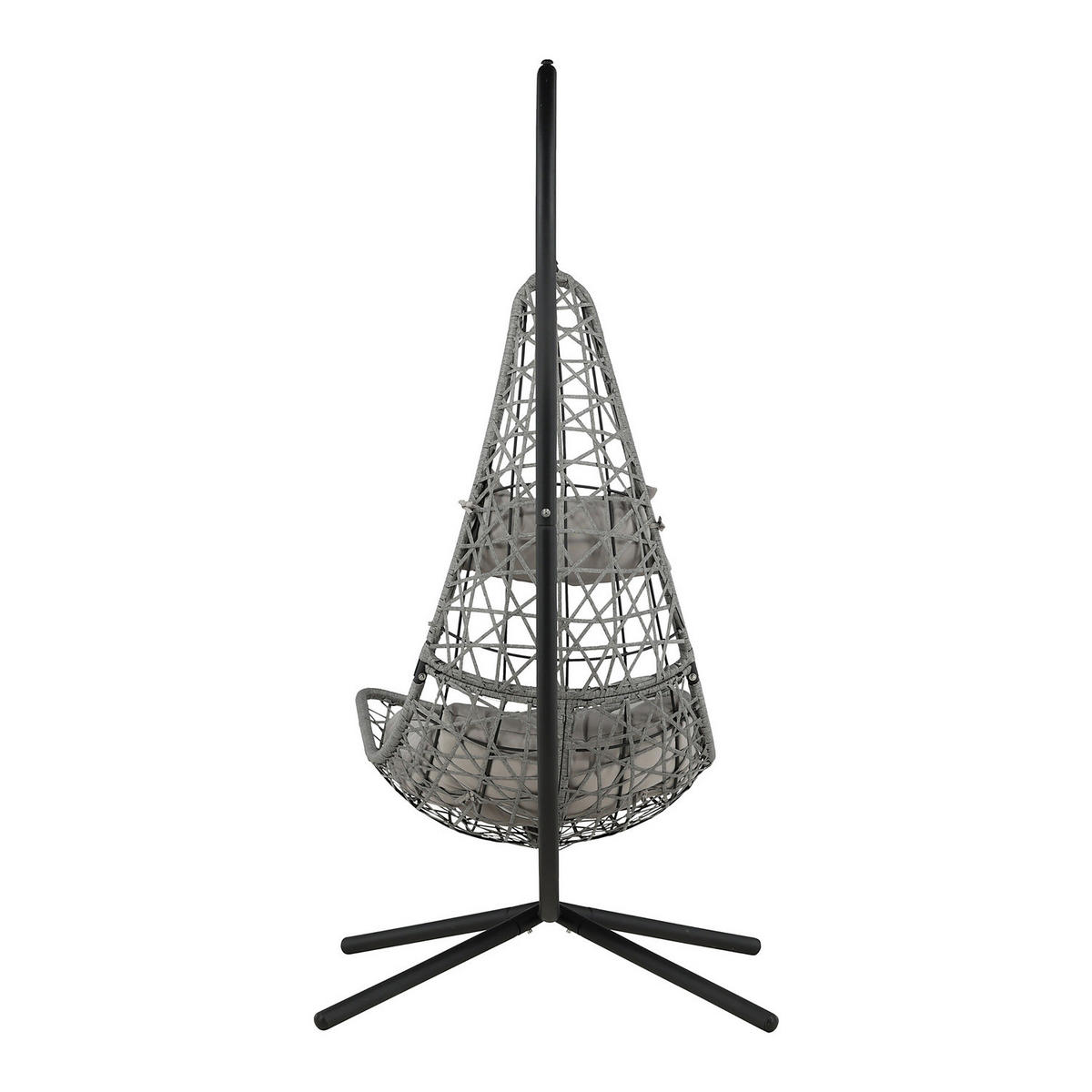 HÄNGESESSEL - Grau, Kunststoff (132/205/130cm) - home24