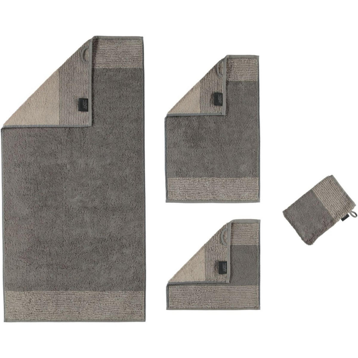 SEIFTUCH LUXURY HOME TWO-TONE 590 NACHTBLAU - 10 - Blau, Textil (30/30cm) - Cawoe