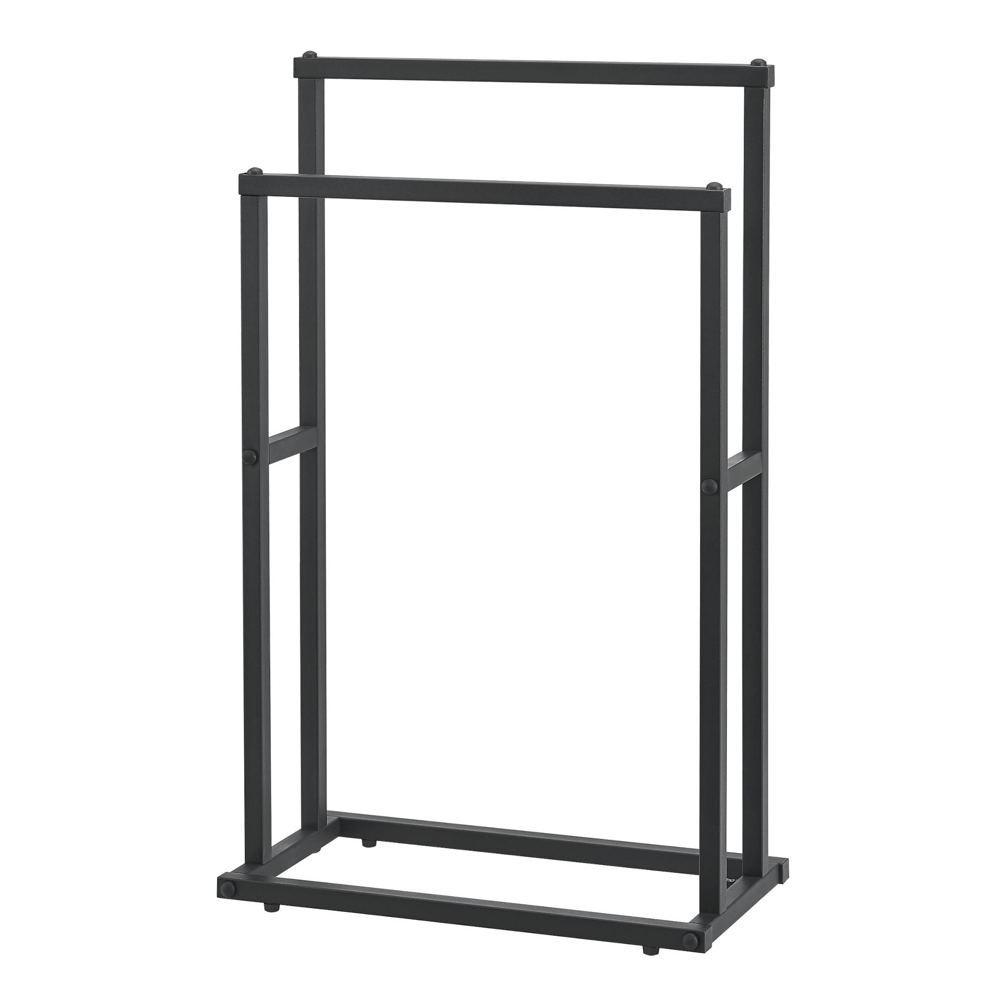 HANDTUCHSTÄNDER Omalo - Schwarz, Metall (48/78/24cm) - [en.casa]