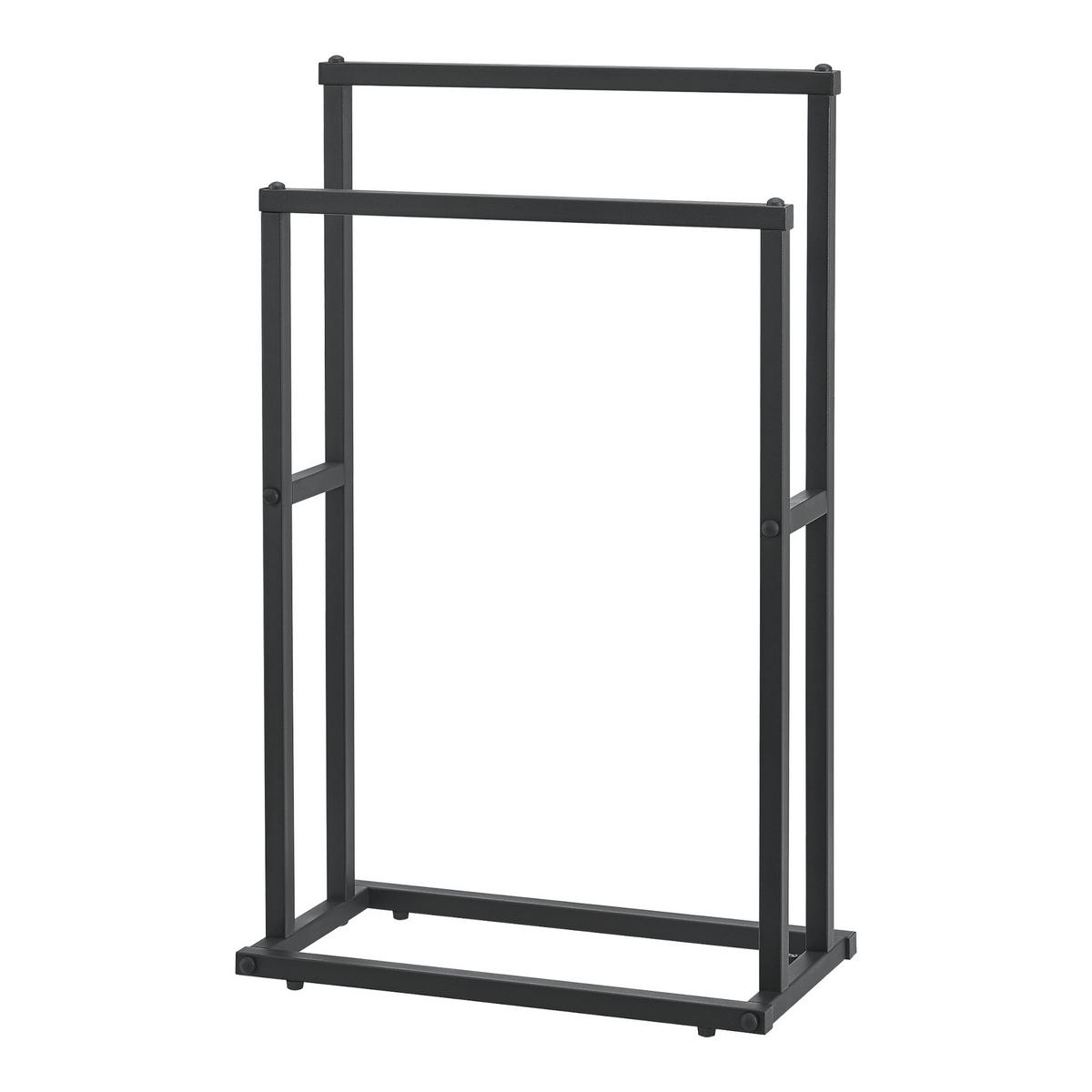 HANDTUCHSTÄNDER Omalo - Schwarz, Metall (48/78/24cm) - [en.casa]