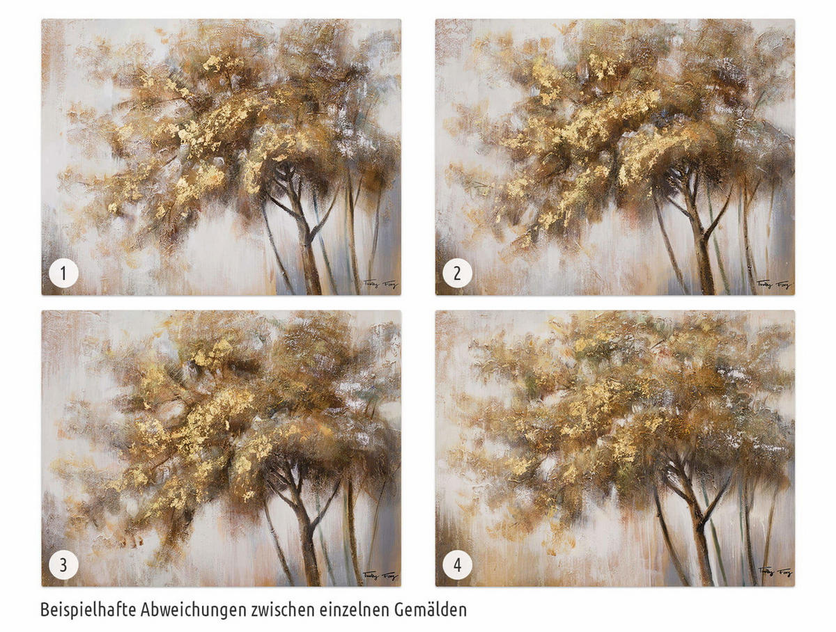 ÖLGEMÄLDE 100/75 cm - Beige/Braun, Holz/Textil (1.62/75cm) - KUNSTLOFT
