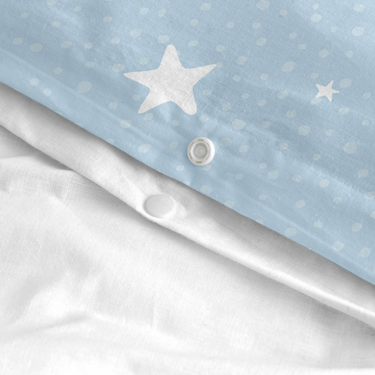 BETTBEZUG 2er-Set teiliges little star 155x220 cm (komfortgrösse) blau - Blau, Textil (155/220cm) - Happy Friday